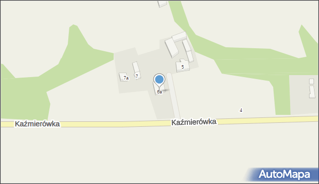 Jędrzejewo, Kaźmierówka, 6a, mapa Jędrzejewo