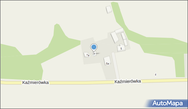 Jędrzejewo, Kaźmierówka, 7, mapa Jędrzejewo