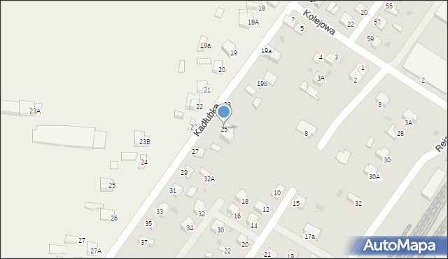 Jędrzejów, Kadłubka Wincentego, bp., 25, mapa Jędrzejów