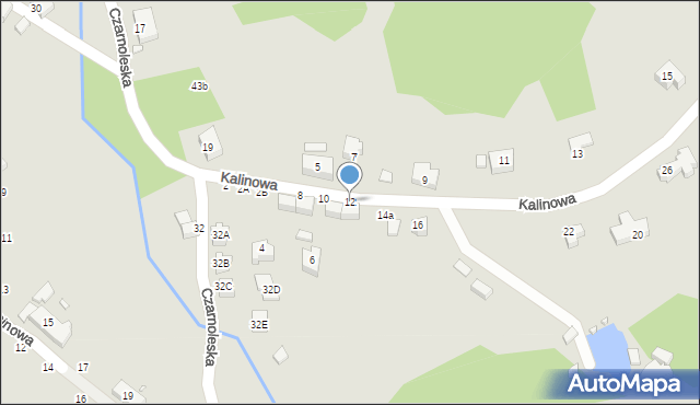 Jelenia Góra, Kalinowa, 12, mapa Jelenia Góra