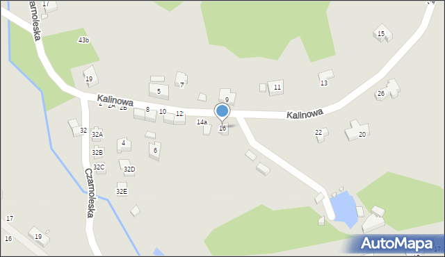 Jelenia Góra, Kalinowa, 16, mapa Jelenia Góra