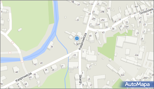 Jelenia Góra, Kasprowicza Jana, 28, mapa Jelenia Góra