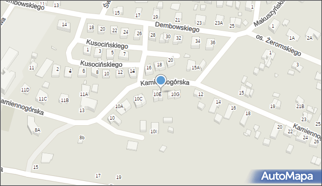 Jelenia Góra, Kamiennogórska, 10F, mapa Jelenia Góra