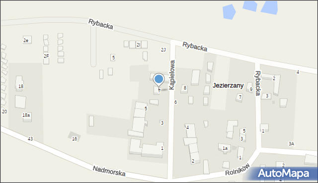 Jezierzany, Kąpielowa, 7, mapa Jezierzany