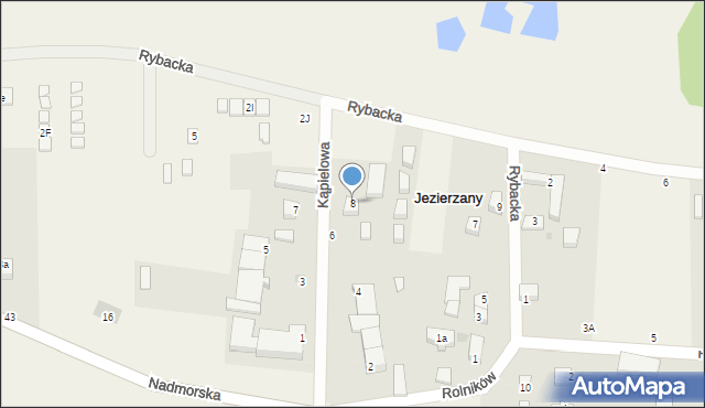 Jezierzany, Kąpielowa, 8, mapa Jezierzany