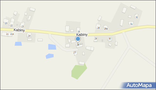 Kabiny, Kabiny, 26, mapa Kabiny