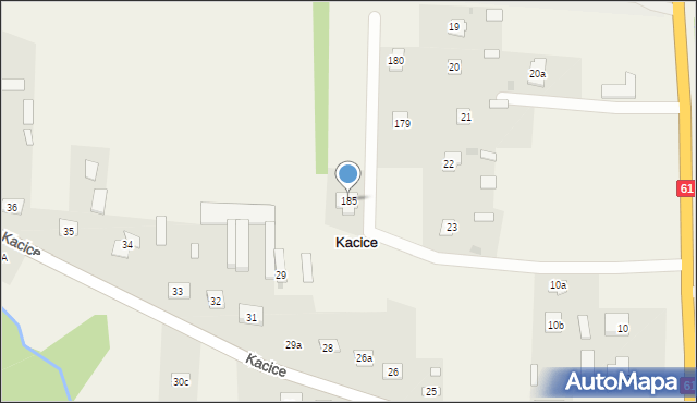 Kacice, Kacice, 185, mapa Kacice