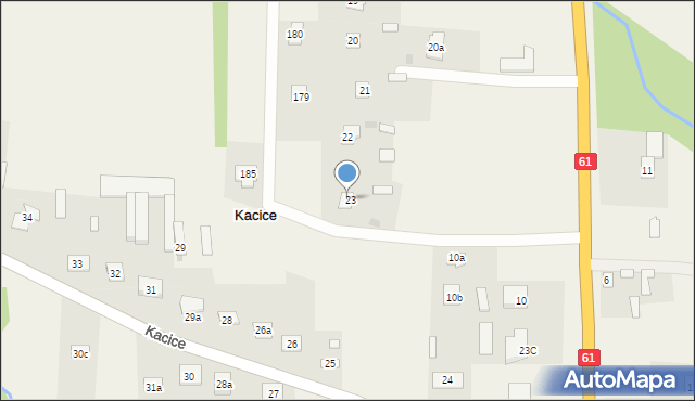 Kacice, Kacice, 23a, mapa Kacice