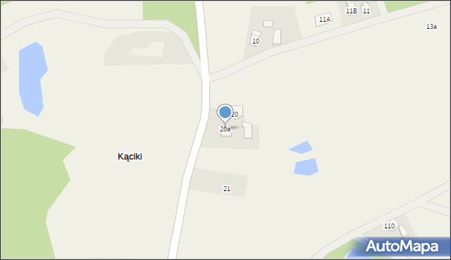 Kąciki, Kąciki, 20a, mapa Kąciki