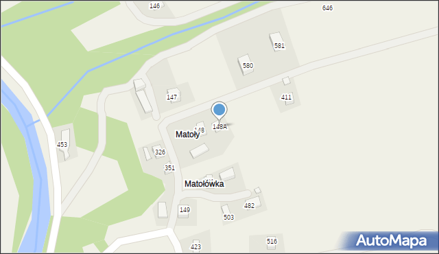 Kąclowa, Kąclowa, 148A, mapa Kąclowa