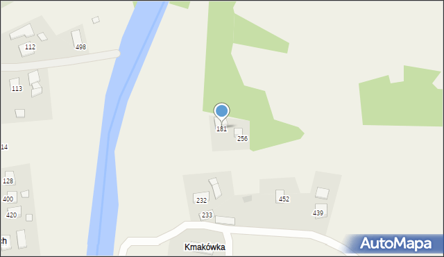 Kąclowa, Kąclowa, 181, mapa Kąclowa