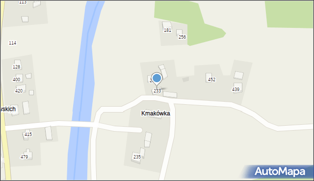 Kąclowa, Kąclowa, 233, mapa Kąclowa