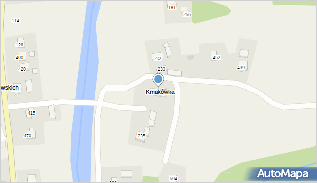 Kąclowa, Kąclowa, 234, mapa Kąclowa