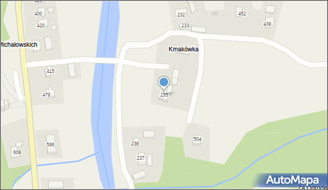 Kąclowa, Kąclowa, 235, mapa Kąclowa