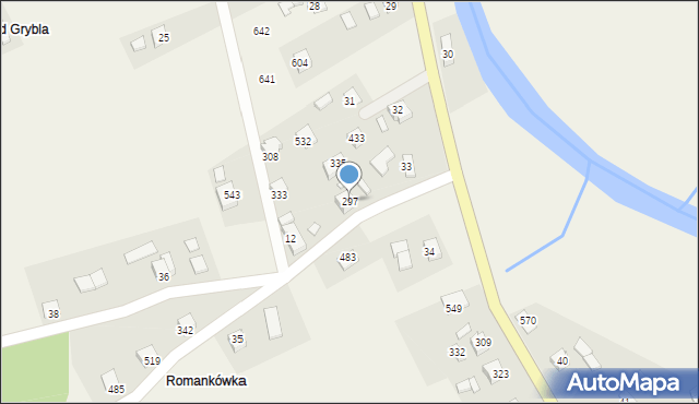 Kąclowa, Kąclowa, 297, mapa Kąclowa