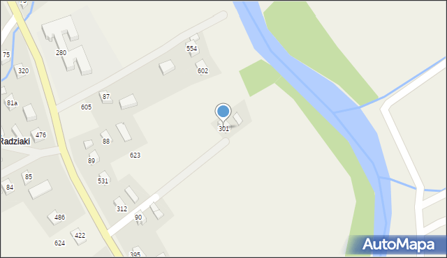 Kąclowa, Kąclowa, 301, mapa Kąclowa