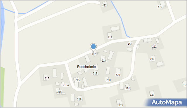 Kąclowa, Kąclowa, 337, mapa Kąclowa