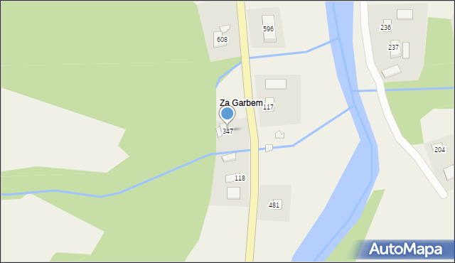 Kąclowa, Kąclowa, 347, mapa Kąclowa