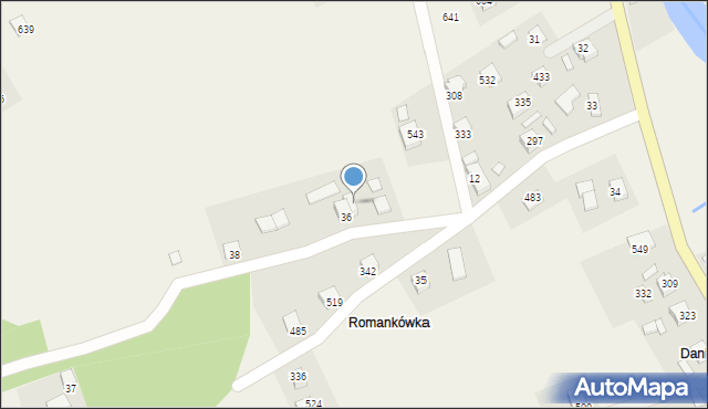 Kąclowa, Kąclowa, 36a, mapa Kąclowa