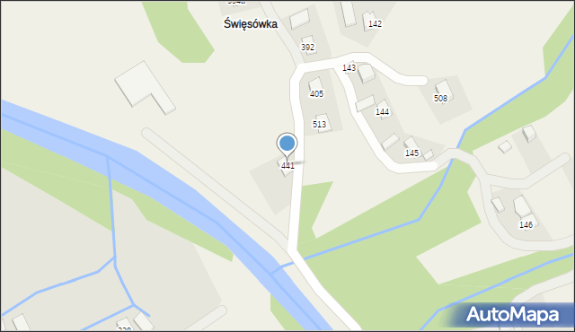 Kąclowa, Kąclowa, 441, mapa Kąclowa