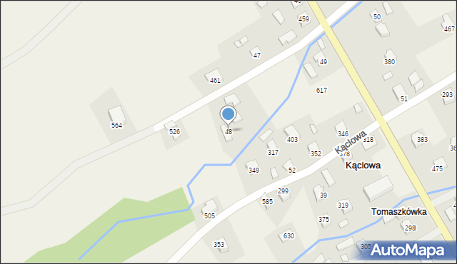 Kąclowa, Kąclowa, 48, mapa Kąclowa