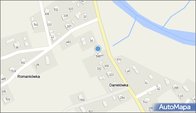 Kąclowa, Kąclowa, 549, mapa Kąclowa