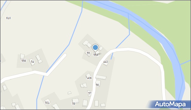 Kąclowa, Kąclowa, 55A, mapa Kąclowa