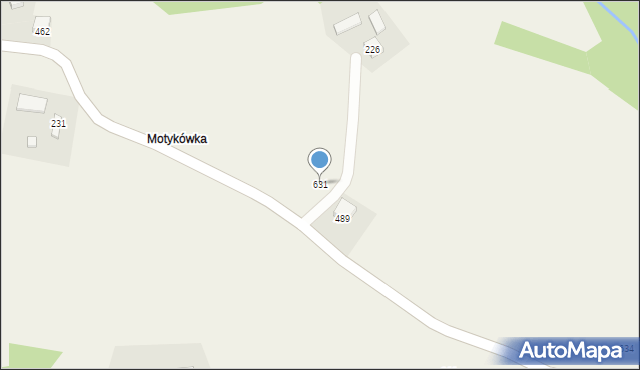 Kąclowa, Kąclowa, 631, mapa Kąclowa