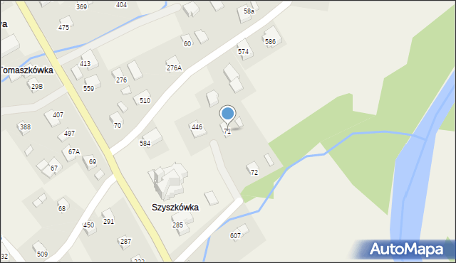 Kąclowa, Kąclowa, 71, mapa Kąclowa