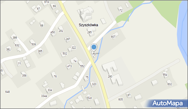 Kąclowa, Kąclowa, 73, mapa Kąclowa