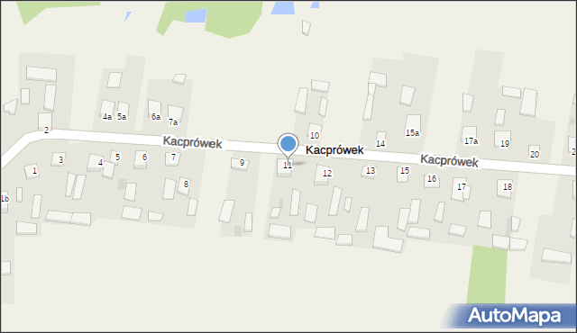 Kacprówek, Kacprówek, 11, mapa Kacprówek