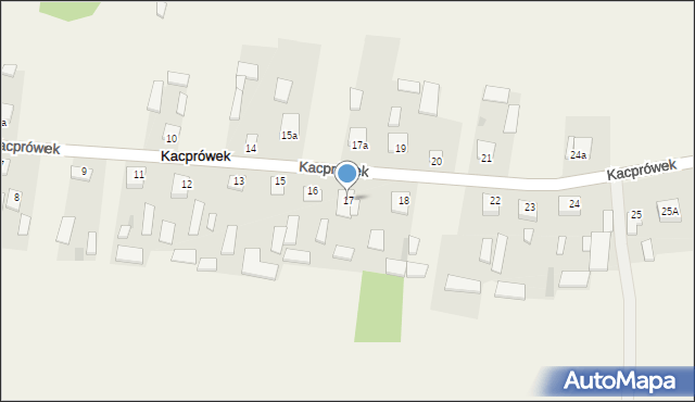 Kacprówek, Kacprówek, 17, mapa Kacprówek