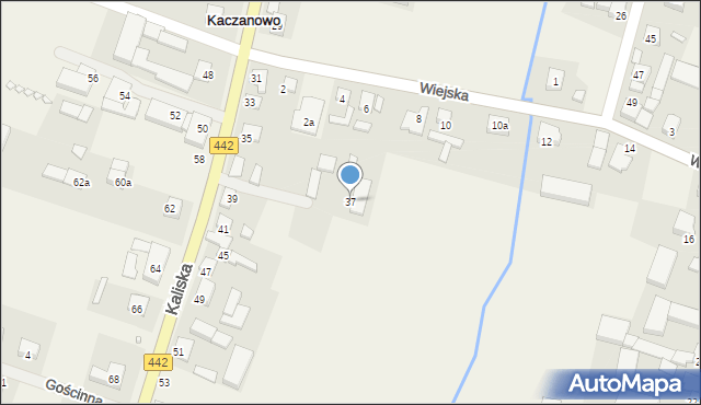 Kaczanowo, Kaliska, 37, mapa Kaczanowo