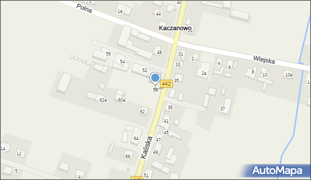 Kaczanowo, Kaliska, 58, mapa Kaczanowo