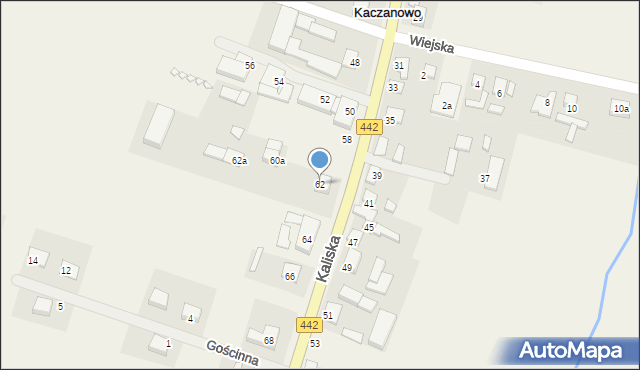 Kaczanowo, Kaliska, 62, mapa Kaczanowo