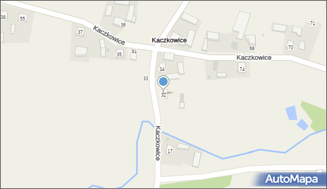 Kaczkowice, Kaczkowice, 32, mapa Kaczkowice