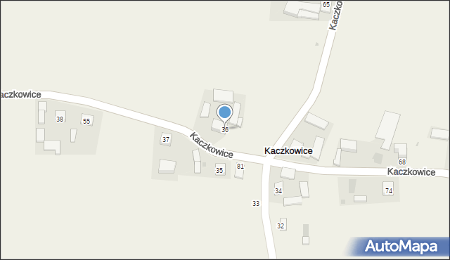 Kaczkowice, Kaczkowice, 36, mapa Kaczkowice