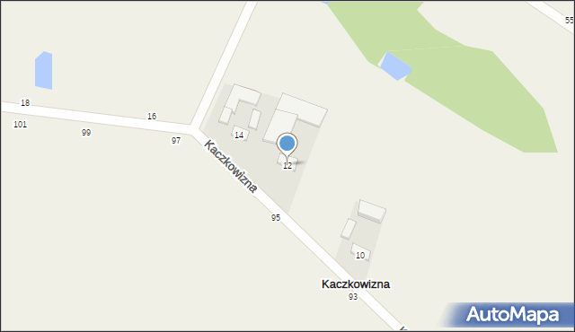 Kaczkowizna, Kaczkowizna, 12, mapa Kaczkowizna