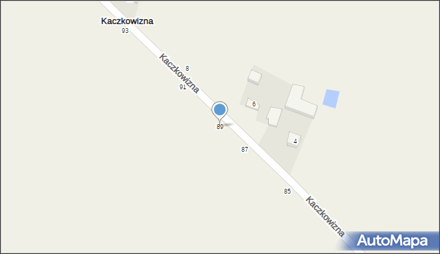 Kaczkowizna, Kaczkowizna, 89, mapa Kaczkowizna