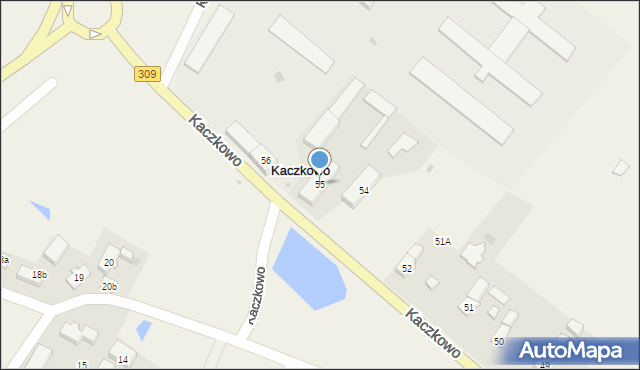 Kaczkowo, Kaczkowo, 55, mapa Kaczkowo