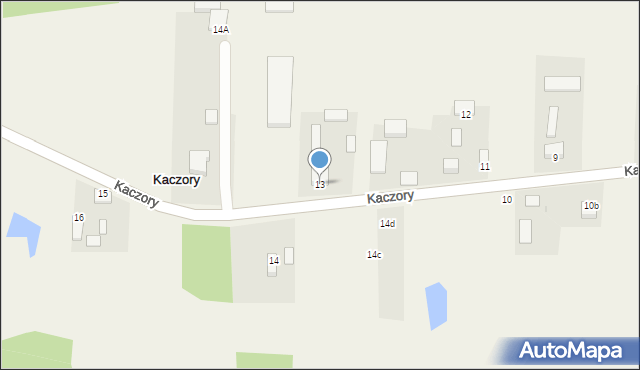 Kaczory, Kaczory, 13, mapa Kaczory