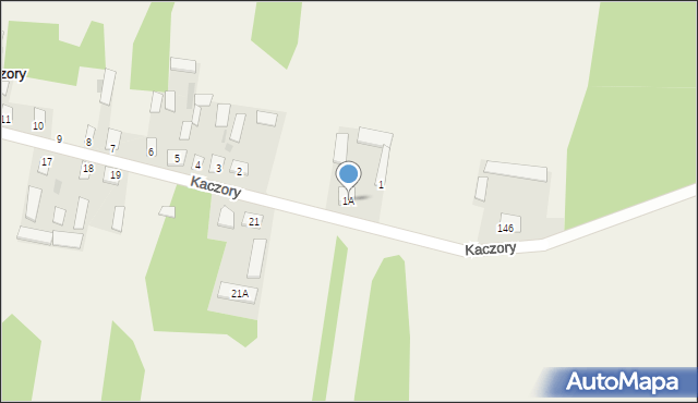 Kaczory, Kaczory, 1A, mapa Kaczory