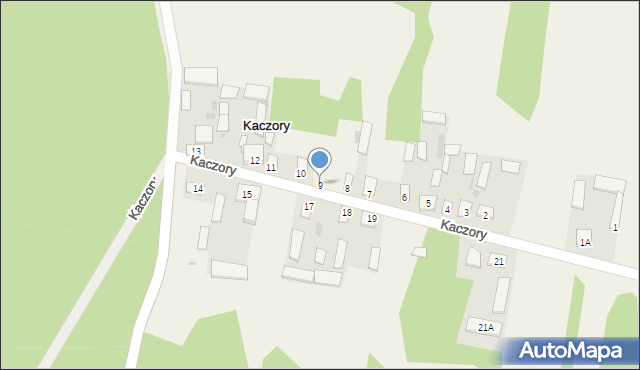 Kaczory, Kaczory, 9, mapa Kaczory