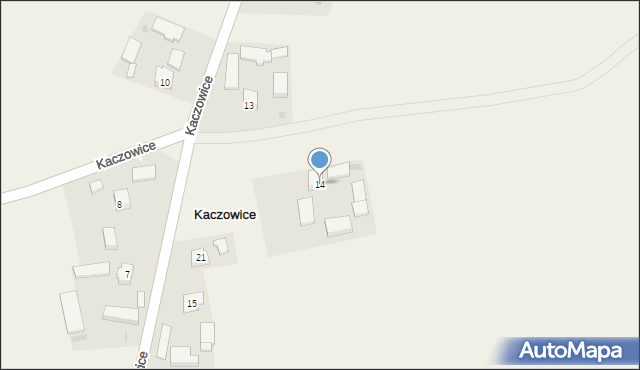 Kaczowice, Kaczowice, 14, mapa Kaczowice