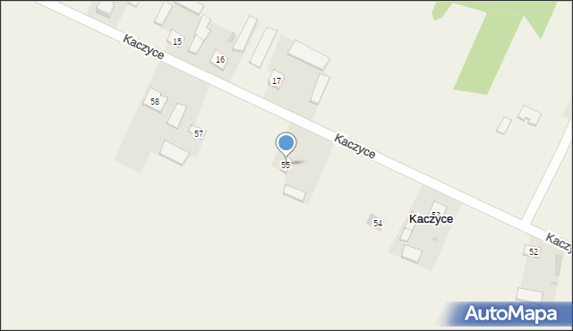 Kaczyce, Kaczyce, 55, mapa Kaczyce