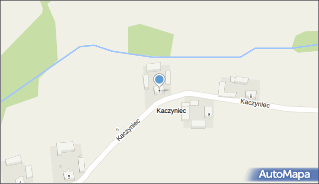 Kaczyniec, Kaczyniec, 7, mapa Kaczyniec