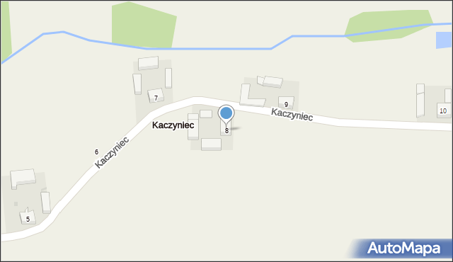 Kaczyniec, Kaczyniec, 8, mapa Kaczyniec