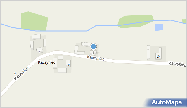 Kaczyniec, Kaczyniec, 9, mapa Kaczyniec