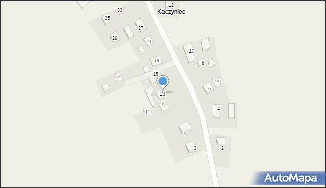 Kaczyniec, Karpacka, 13, mapa Kaczyniec