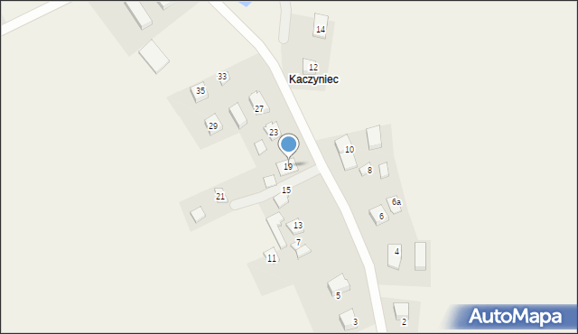 Kaczyniec, Karpacka, 19, mapa Kaczyniec